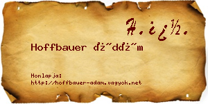 Hoffbauer Ádám névjegykártya